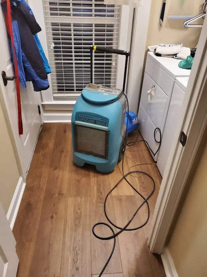 Commercial dehumidifier deployed for Flood Damage Cleanup in Rockaway