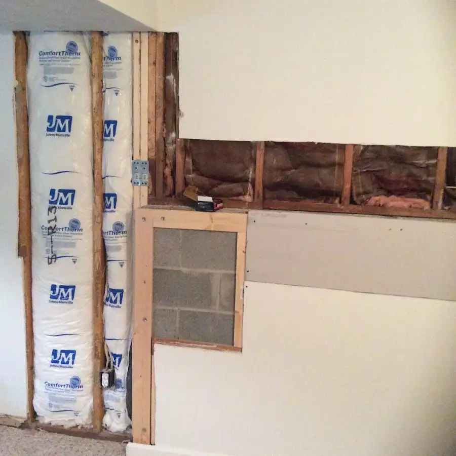 Wall insulation replacement during Contents Cleaning & Restoration in Rockaway